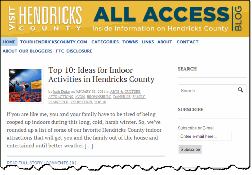 Visit Hendricks County website