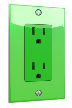 Green Electric Plug