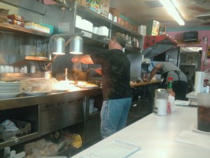 Dan and Greg Working the Grill at Rock Cola Cafe