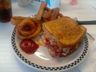 Reuben Sandwich at The Rock Cola Cafe